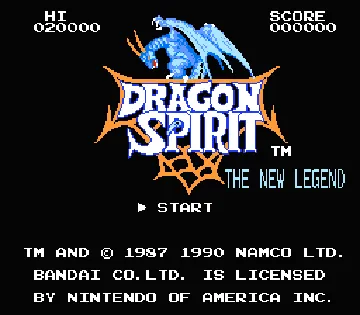 Dragon Spirit - The New Legend (USA) screen shot title